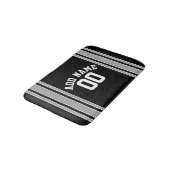 ブラックシルバースポーツジャージー（名称・ナンバー付き） バスマット (アングル)