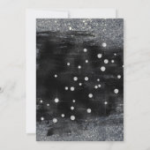 ブラックシルバーダイヤ結婚ンドドレスブライダルシャワー 招待状 (裏面)