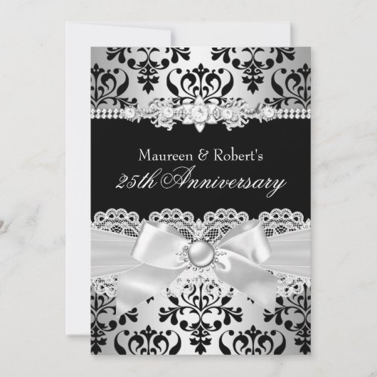 ブラックシルバーダマスクパールボウ25周年記念 招待状 (正面)