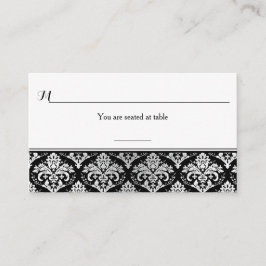 ブラックシルバーダマスク座席表とメッセージカード プレイスカード