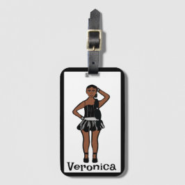 ブラックシルバーダンサー#1 ラゲッジタグ