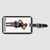 ブラックシルバーダンサー#1 ラゲッジタグ (正面横)