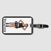 ブラックシルバーダンサー#2ラゲッジタグ ラゲッジタグ (正面横)