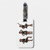 ブラックシルバーダンサー#3 ラゲッジタグ (裏面縦)