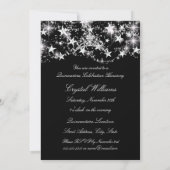 ブラックシルバードレススパークルティアラスターズキンセアニェラ 招待状 (裏面)