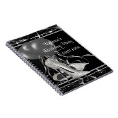 ブラックシルバーハイヒールシューズパーティーゲストブック ノートブック (右側)