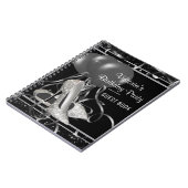 ブラックシルバーハイヒールシューズパーティーゲストブック ノートブック (左側)