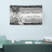 ブラックシルバーハイヒールシューバースデーパーティー 横断幕 (トレードショー)