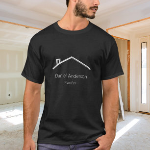 ブラックシルバーハウスモダン屋上 Tシャツ