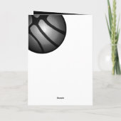 ブラックシルバーバスケットボールサンキューコーチカード サンキューカード (裏面)