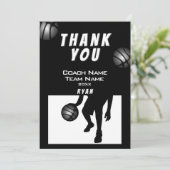 ブラックシルバーバスケットボールサンキューコーチカード サンキューカード (スタンド正面)