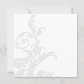 ブラックシルバーフローリッシュパーテ結婚ィブズ 招待状 (裏面)