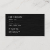 ブラックシルバープロフェッショナル名刺 名刺 (裏面)