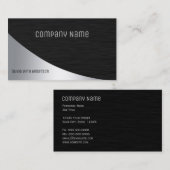 ブラックシルバープロフェッショナル名刺 名刺 (正面/裏面)