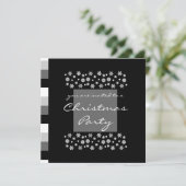 ブラックシルバーホワイトクリスマスパーティの招待状2 招待状 (スタンド正面)