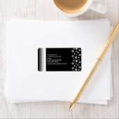 ブラックシルバーホワイトクリスマス住所 シール1 ラベル (インサイチュ)