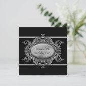ブラックシルバーマンの50歳の誕生日パーティー 招待状 (スタンド正面)