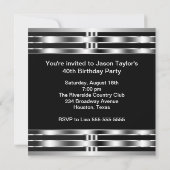 ブラックシルバーマン40th誕生日パーティー 招待状 (裏面)