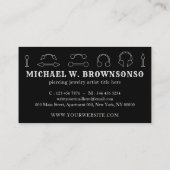 ブラックシルバーメタルジュエリーアーティスト体ピアシング 名刺 (裏面)