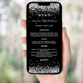 ブラックシルバーメニューカード 招待状
