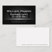 ブラックシルバーモノグラムプロフェッショナル – 名刺 (正面/裏面)