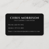 ブラックシルバーラグジュアリーショーフール編集可能ロゴ 名刺 (裏面)