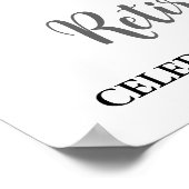 ブラックシルバーリタイアカスタムメントパーティー18x24 ポスター (角)