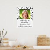 ブラックシルバーリタイアカスタムメントパーティー18x24 ポスター (キッチン)