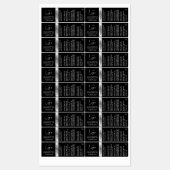 ブラックシルバーロゴ必須油ボトル防水 ラベル (シート)