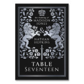 ブラックシルバー王室の中世ライオ結婚ン テーブルナンバー (裏面)