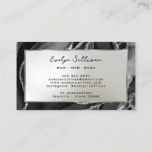 ブラックシルバー瑪瑙の名刺 名刺 (裏面)