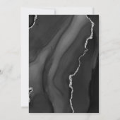 ブラックシルバー結婚アゲート 招待状 (裏面)