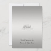 ブラックシルバー華美スワーズピンクジェム披露宴のみ 招待状 (裏面)