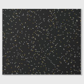 ブラックシルバー金ゴールドドットフェスティバルおもしろい休日 ラッピングペーパー (フラット)