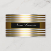 ブラックシルバー金ゴールド抽象芸術 名刺 (正面)