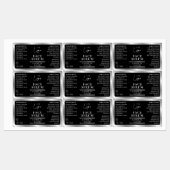 ブラックシルバー1 OZ 30ml化粧品ボトル防水 ラベル (シート)