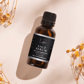 ブラックシルバー1 OZ 30ml化粧品ボトル防水 ラベル