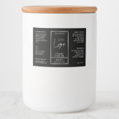 ブラックシルバー2 OZドロッパーボトル防水ラベル フードラベル (正面)