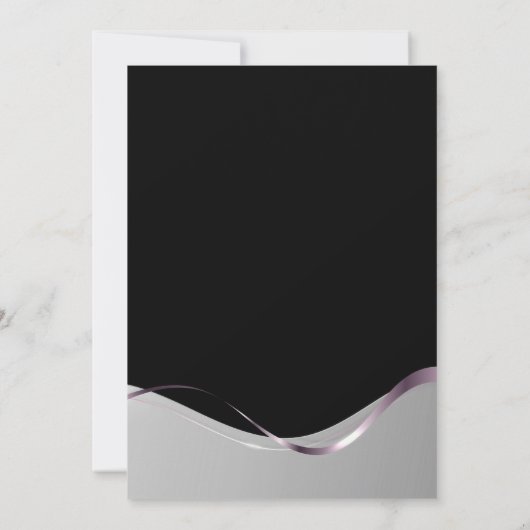 ブラックシルバー80thバースデーパーティーへの招待 招待状 (裏面)