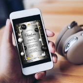 ブラックシルバー クリスマスオーナメント クリスマスパーティ 招待状