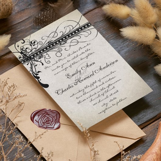 ブラックシルバー ルネサンス 中世の招待状 招待状