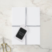 ブラックシンプルでエレガントな結婚式 ギフトタグ (より糸付き)