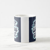 ブラックシンプルやる気を起こさせるマグ コーヒーマグカップ (中央)