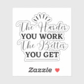 ブラックシンプルやる気を起こさせる シール (シート)