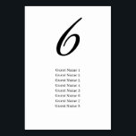 ブラックシンプルエレガントゲストリ結婚スト テーブルナンバー<br><div class="desc">黒シンプルエレガントのゲスト結婚リストの表番号</div>