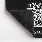 ブラックシンプルエレガントWifi QRコードネットワークパスワード マウスパッド (コーナー)