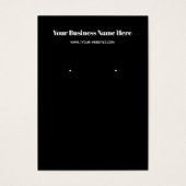 ブラックシンプルカスタムイヤリングビジネスカード (正面)