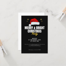 ブラックシンプルクリスマスパーティー