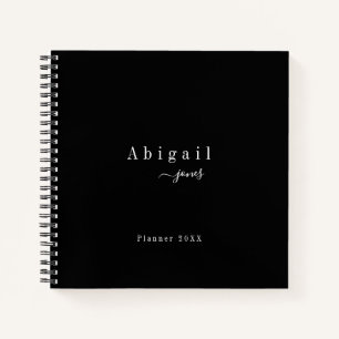 ブラックシンプルスクモダンリクラシープロフェッショナル ノートブック