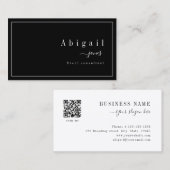 ブラックシンプルスクモダンリクラシープロフェッショナル 名刺 (正面/裏面)